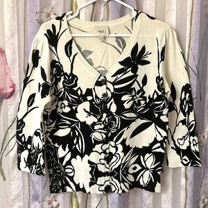 3/4 Cotton Blend Cardigan